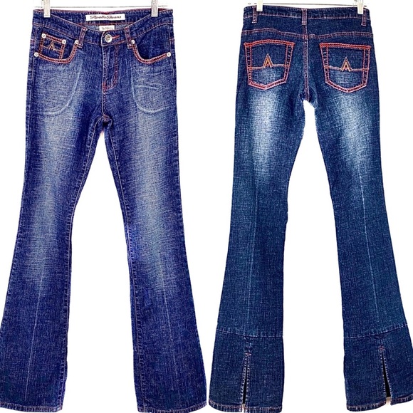 Vintage Apollo Slit Hem Bootcut Jeans Hi Rise 6L - Picture 1 of 8